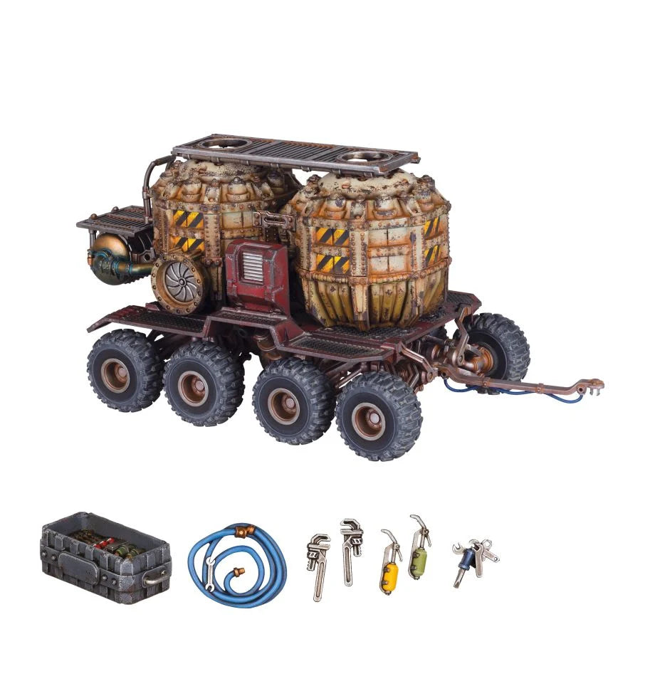 Games Workshop Necromunda: Promethium Tanks On Cargo 8 Trailer