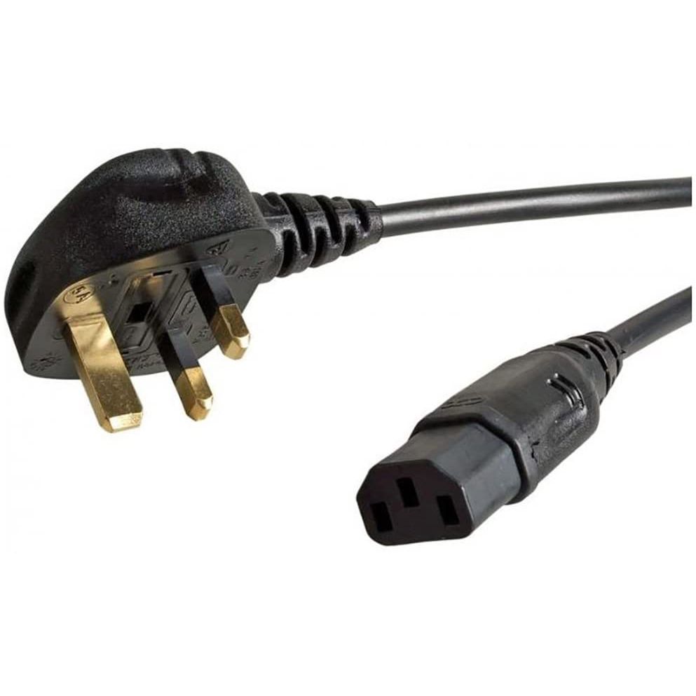 Kettle Lead EC (C13) to UK Mains (3 pin) Cable 10A (amp)