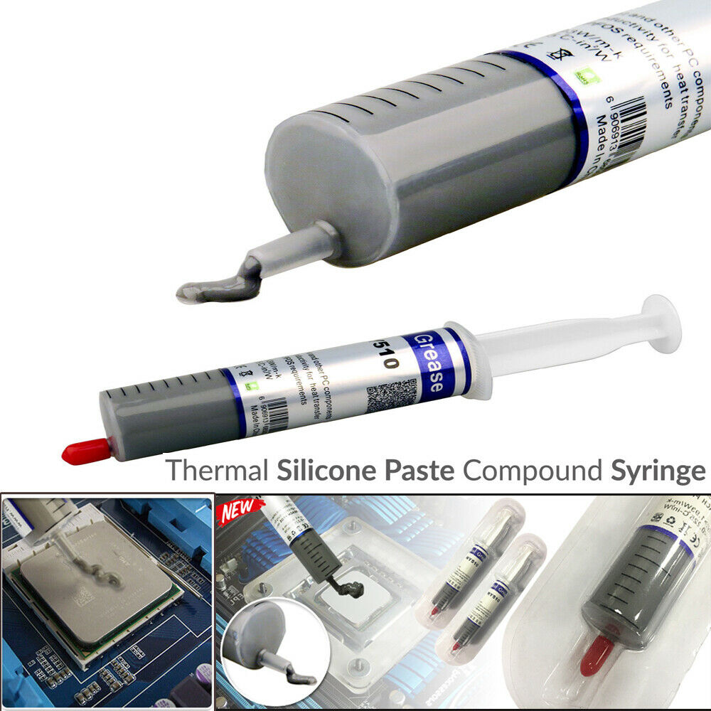 Silicone Thermal Heatsink Compound Cooling Paste Grease Syringe for PC CPU