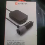 4 Port Car Charger Hub USB A Front Back Seat Charging 1.8m Cable Griffin
